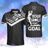 Your Hole Is My Goal Personalized Black American Flag Personalized Polo Shirt