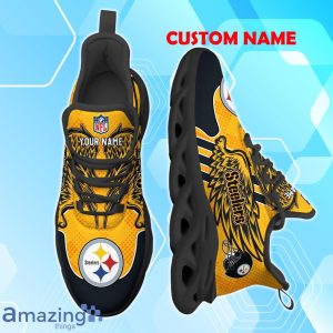 Pittsburgh Steelers NFL Max Soul Shoes Custom Name Wings Design For Fans Product Photo 2