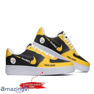 Pittsburgh Steelers Personalized Name Air Force Sneakers Shoes Sport Shoes Limited Gift For Fans Product Photo 1