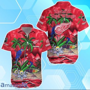 Detroit Red Wings Hawaiian Shirt Summer Gifts For Fans Custom Name Product Photo 1