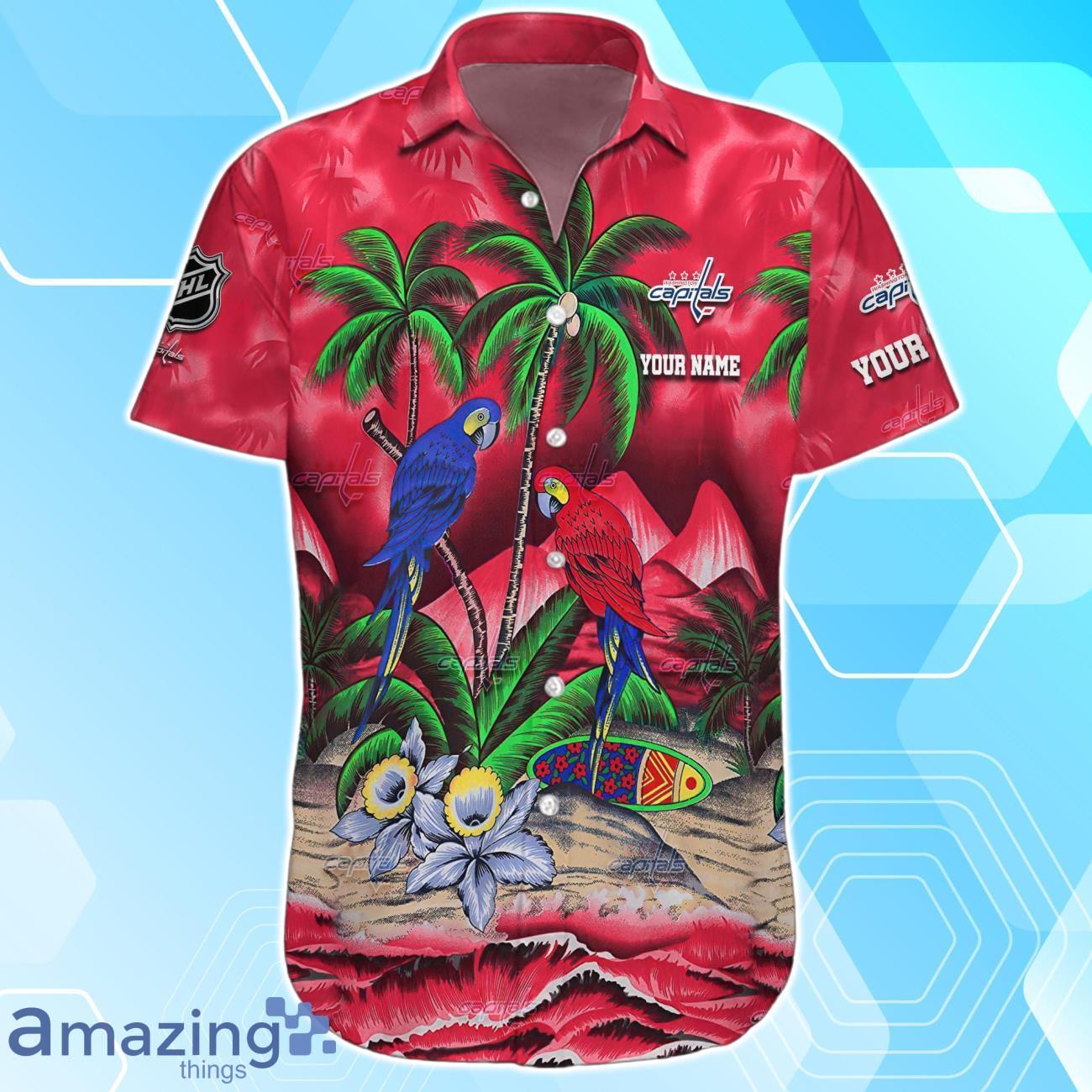 Washington Capitals Hawaiian Shirt Summer Gifts For Fans Custom Name image Washington Capitals Hawaiian Shirt Summer Gifts For Fans Custom Name Product Photo 2