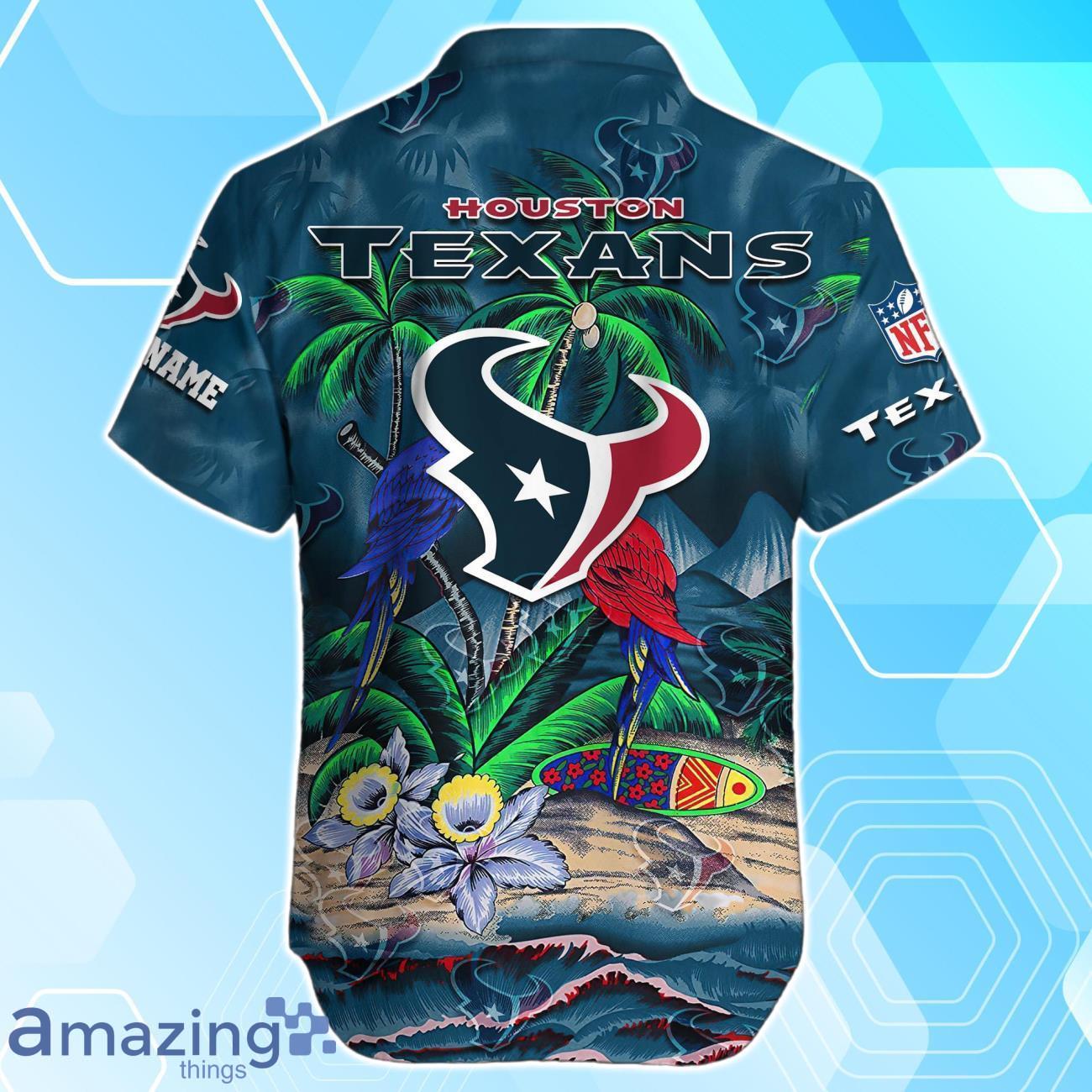 Houston Texans Hawaiian Shirt Summer Gifts For Fans Custom Name image Houston Texans Hawaiian Shirt Summer Gifts For Fans Custom Name Product Photo 3