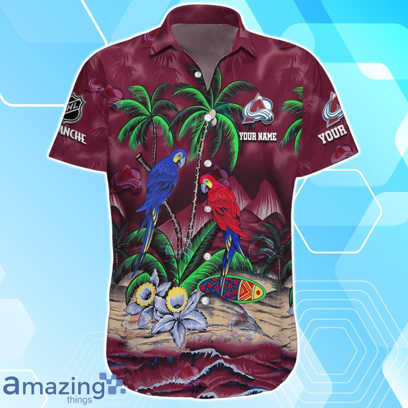 Colorado Avalanche Hawaiian Shirt Summer Gifts For Fans Custom Name image Colorado Avalanche Hawaiian Shirt Summer Gifts For Fans Custom Name Product Photo 2