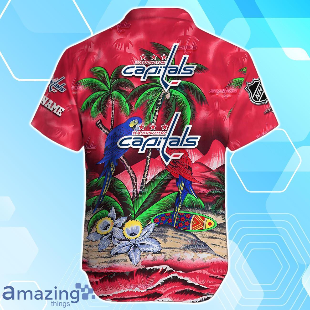 Washington Capitals Hawaiian Shirt Summer Gifts For Fans Custom Name image Washington Capitals Hawaiian Shirt Summer Gifts For Fans Custom Name Product Photo 3