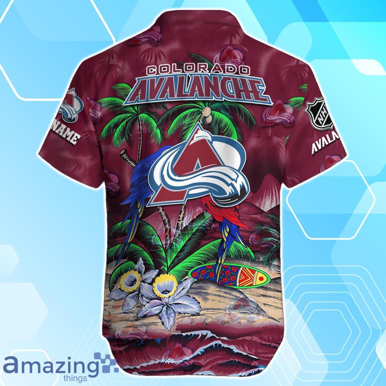 Colorado Avalanche Hawaiian Shirt Summer Gifts For Fans Custom Name image Colorado Avalanche Hawaiian Shirt Summer Gifts For Fans Custom Name Product Photo 3