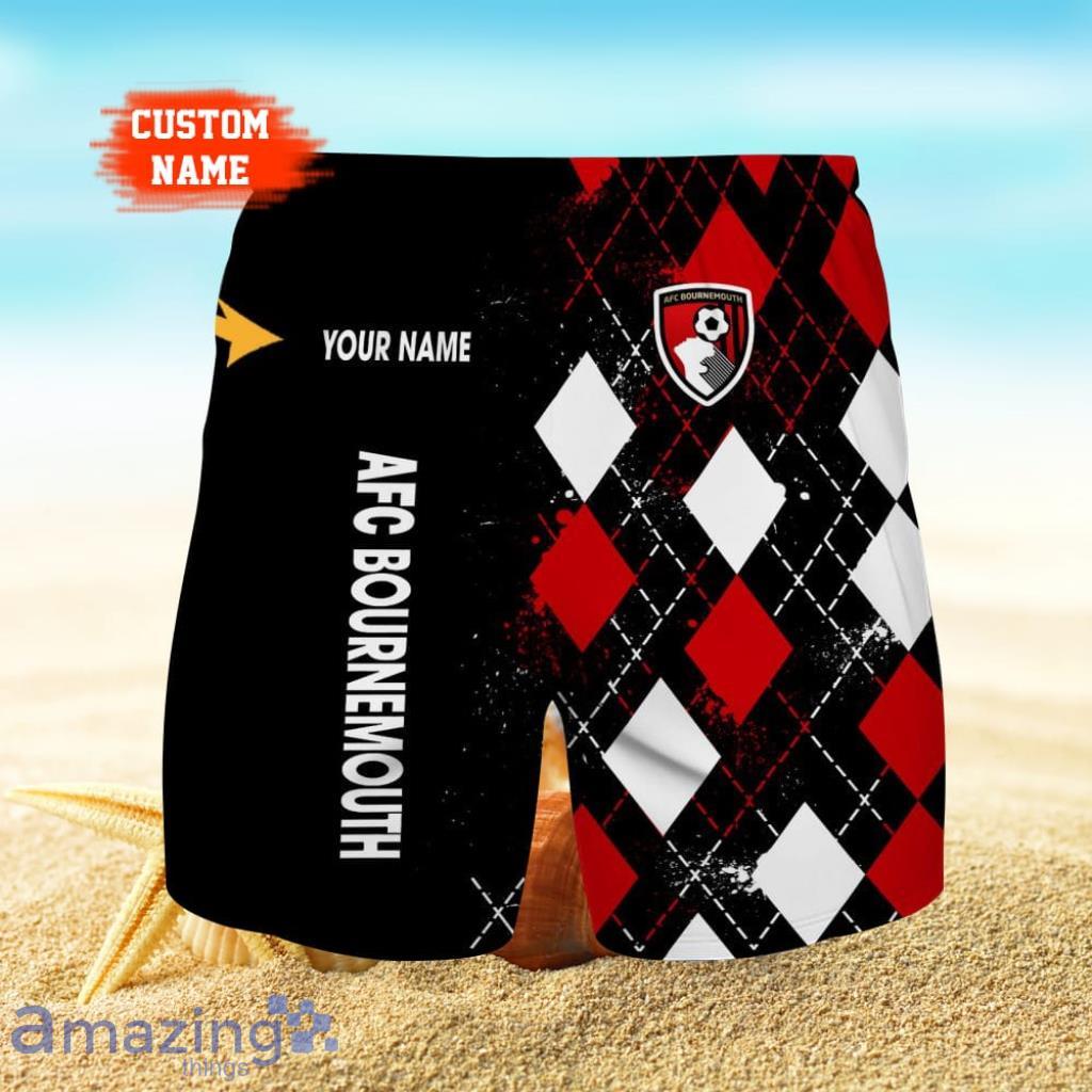A.F.C. Bournemouth Logo Print 3D Short Hawaiian Trending Summer For Men image A.F.C. Bournemouth Logo Print 3D Short Hawaiian Trending Summer For Men Product Photo 1