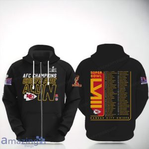 AFC Champions Kansas City Chiefs Are All In Super Bowl LVIII 3D Black Shirt Hoodie Product Photo 2