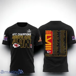 AFC Champions Kansas City Chiefs Are All In Super Bowl LVIII 3D Black Shirt Hoodie Product Photo 3