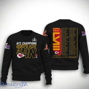 AFC Champions Kansas City Chiefs Are All In Super Bowl LVIII 3D Black Shirt Hoodie Product Photo 4