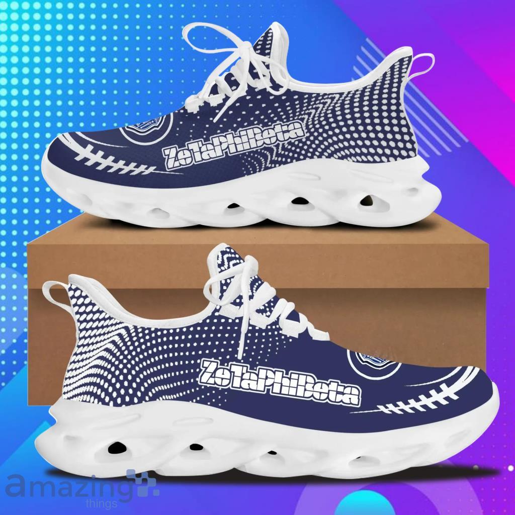 Africa Zone Zeta Phi Beta White Dots Clunky Sneakers Shoes image Africa Zone Zeta Phi Beta White Dots Clunky Sneakers Shoes Product Photo 1