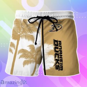 Anaheim Ducks Hawaiian Shirt And Short Palm Tree Custom Name Product Photo 3