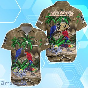 Anaheim Ducks Hawaiian Shirt Summer Gifts For Fans Custom Name Product Photo 1