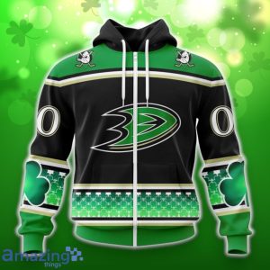 Anaheim Ducks Specialized Hockey Celebrate St Patrick’s Day Unisex 3D Shirt Hoodies Custom Number & Name Product Photo 2