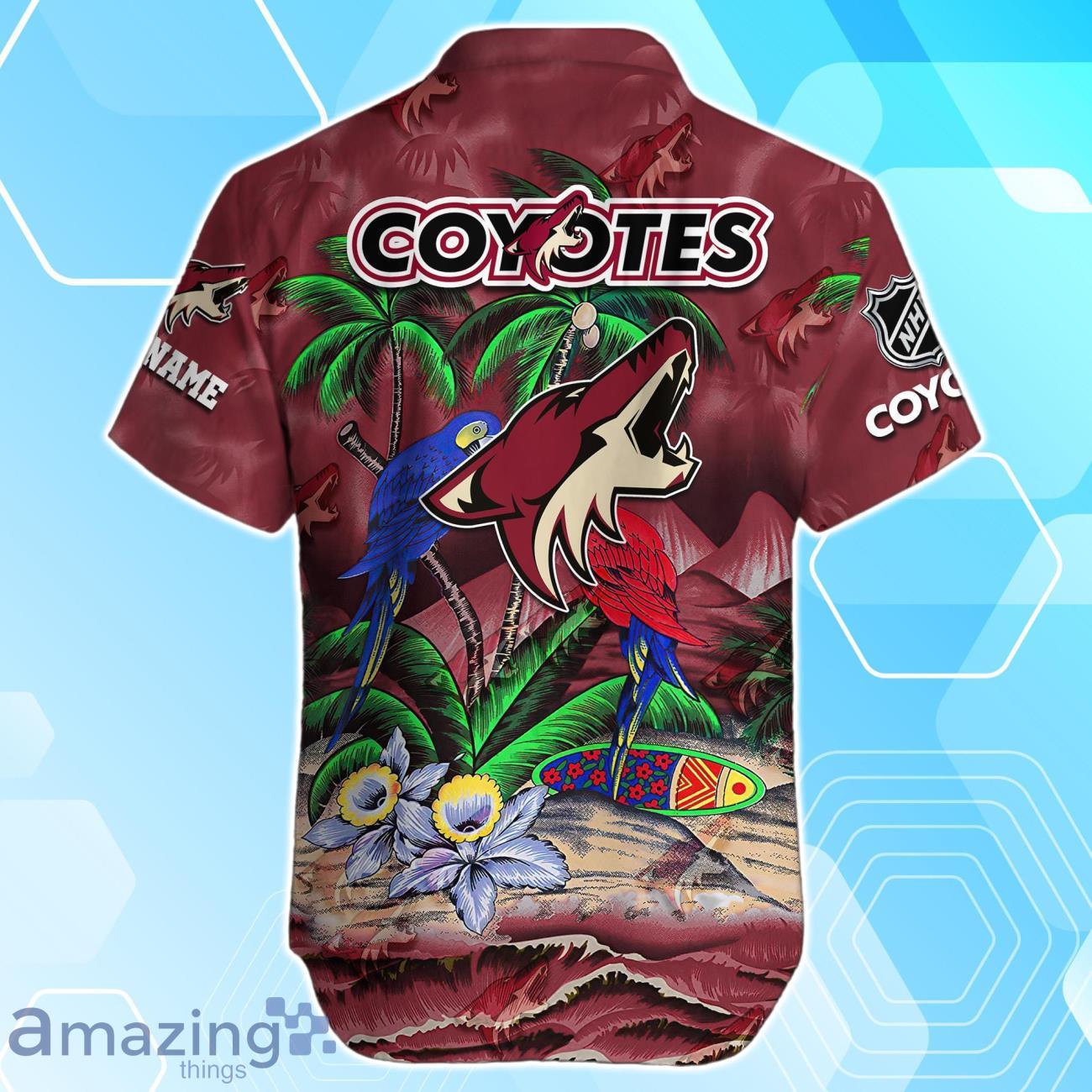 Arizona Coyotes Hawaiian Shirt Summer Gifts For Fans Custom Name image Arizona Coyotes Hawaiian Shirt Summer Gifts For Fans Custom Name Product Photo 3