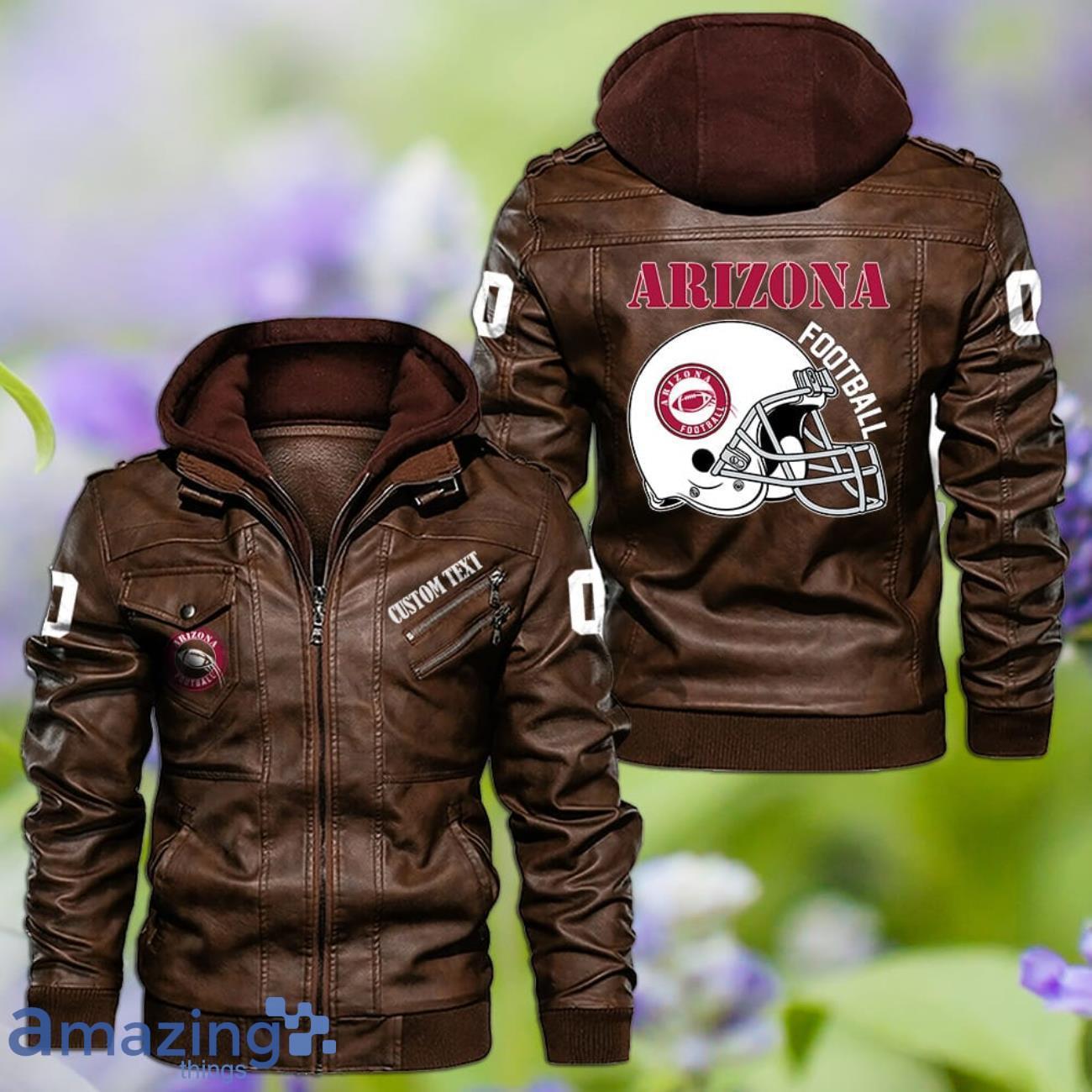 Arizona Team Custom Name And Number 2D Leather Jacket Sport Gift image Arizona Team Custom Name And Number 2D Leather Jacket Sport Gift Product Photo 1