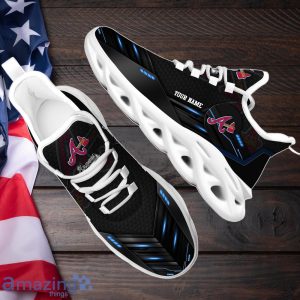 Atlanta Braves Max Soul Shoes Custom Your Name Sneakers Gifts For Fan Product Photo 2