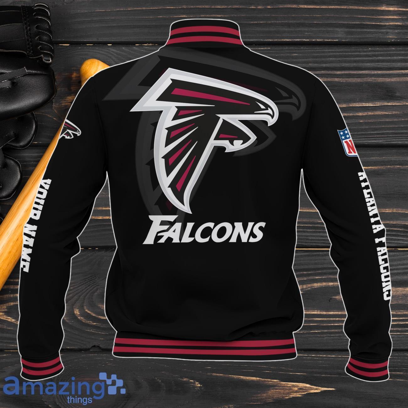 Atlanta Falcons Baseball Jacket Custom Name Sport Gifts For Fans image Atlanta Falcons Baseball Jacket Custom Name Sport Gifts For Fans Product Photo 3
