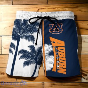 Auburn Tigers Hawaiian Shirt And Short Palm Tree Custom Name Product Photo 3
