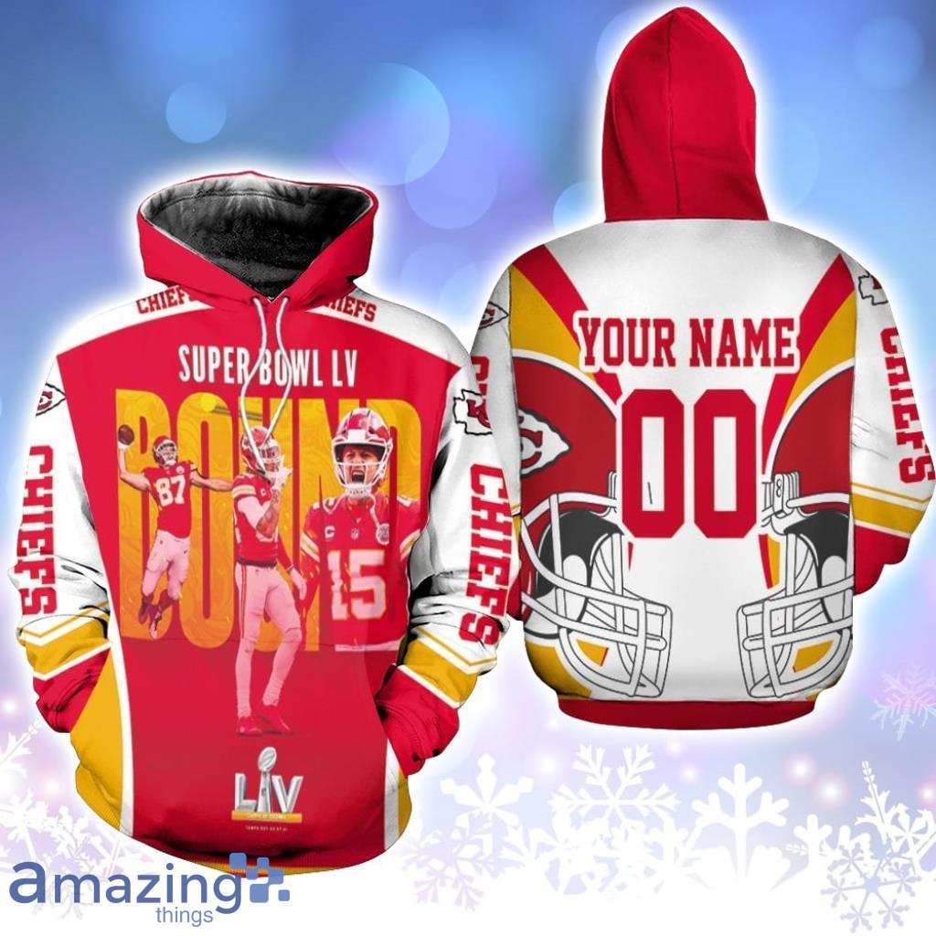 Kansas City Chiefs AFC West Division Super Bowl L V Personalized Name And Number Hoodie 3D All Over Print Detailed Patterns Best Gift Product Photo 1