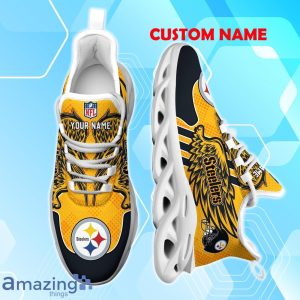 Pittsburgh Steelers NFL Max Soul Shoes Custom Name Wings Design For Fans Product Photo 4