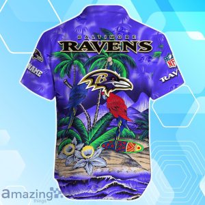 Baltimore Ravens Hawaiian Shirt Summer Gifts For Fans Custom Name Product Photo 3