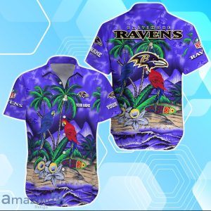 Baltimore Ravens Hawaiian Shirt Summer Gifts For Fans Custom Name Product Photo 1