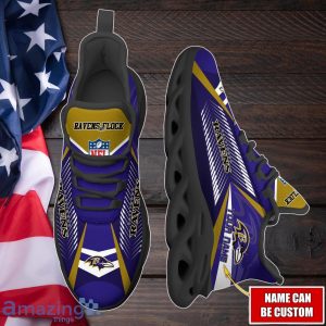 Baltimore Ravens Max Soul Shoes with Custom Name Option - Sport Gifts for Fans Product Photo 2