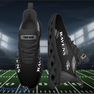 Baltimore Ravens NFL Max Soul Shoes Classic Black Design Custom Name Product Photo 2