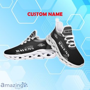 Baltimore Ravens NFL Max Soul Shoes Classic Black Design Custom Name Product Photo 3