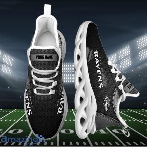 Baltimore Ravens NFL Max Soul Shoes Classic Black Design Custom Name Product Photo 4