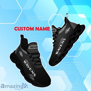 Baltimore Ravens NFL Max Soul Shoes Classic Black Design Custom Name Product Photo 1