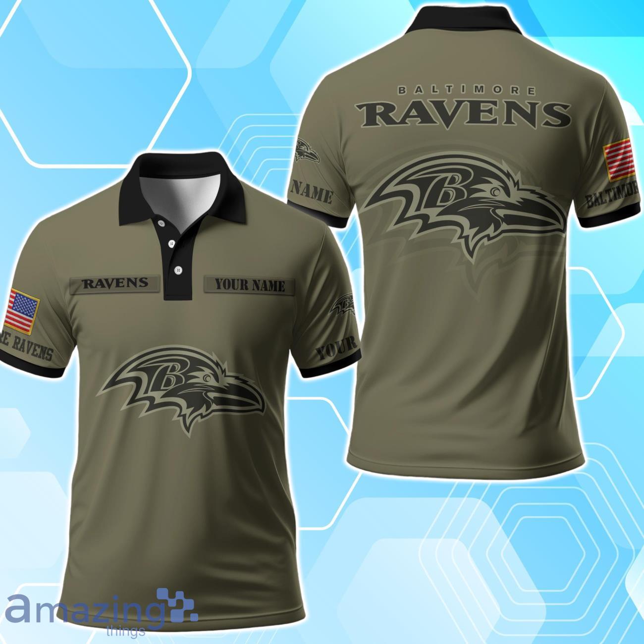 Baltimore Ravens NFL Polo Shirt Custom Your Name For Fans image Baltimore Ravens NFL Polo Shirt Custom Your Name For Fans Product Photo 1
