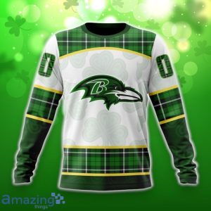 Baltimore Ravens Special Design For St. Patrick Day 3D Shirt Hoodies Custom Number & Name Product Photo 4