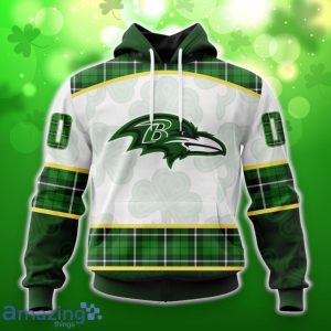 Baltimore Ravens Special Design For St. Patrick Day 3D Shirt Hoodies Custom Number & Name Product Photo 1