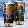 Beautiful Sunflower New York Mets MLB Tumbler 3D Printed
