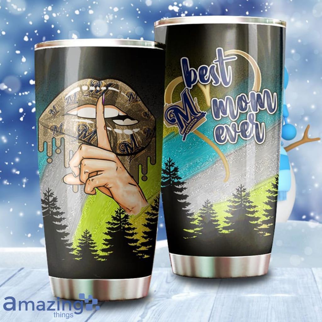 Best Mom Ever Flower Milwaukee Brewers MLB Tumbler 3D Printed image Best Mom Ever Flower Milwaukee Brewers MLB Tumbler 3D Printed Product Photo 1