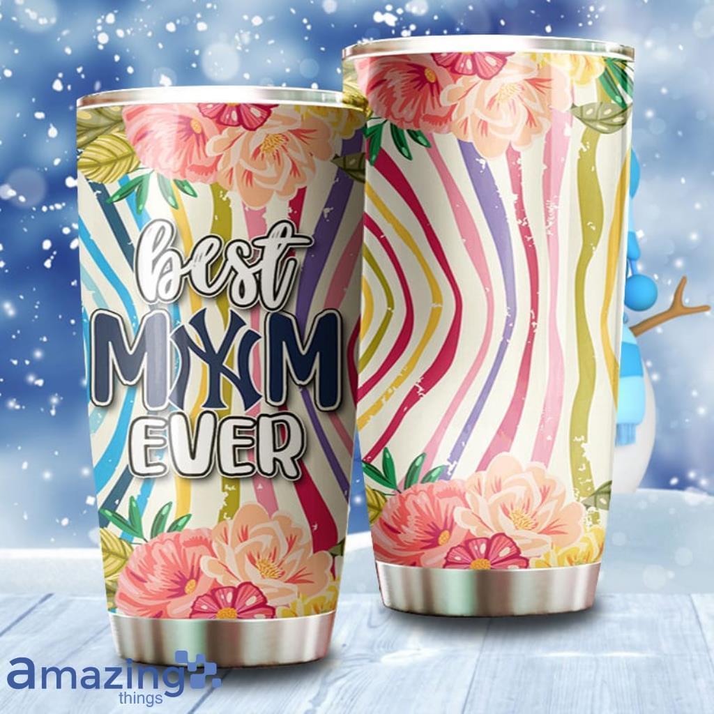 Best Mom Ever Flower New York Yankees MLB Tumbler 3D Printed image Best Mom Ever Flower New York Yankees MLB Tumbler 3D Printed Product Photo 1