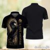 Black Horse Personalized Name 3D Polo Shirt Golf Lover Gift Angel Horse Gift For Horses Lovers