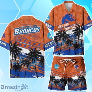 Boise State Broncos Sport Team Hawaiian Shirt & Short Vintage Tropical Custom Name Product Photo 1