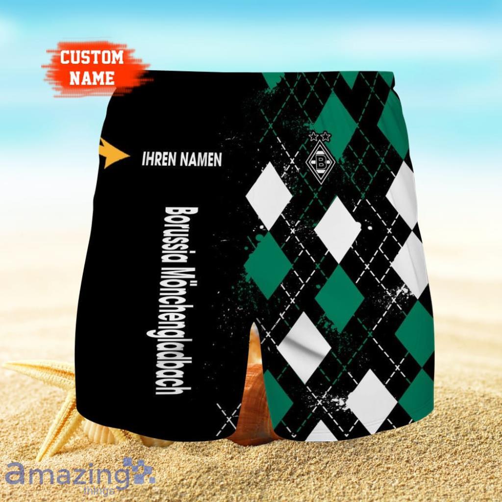 Borussia Monchengladbach Logo Print 3D Short Hawaiian Trending Summer For Men image Borussia Monchengladbach Logo Print 3D Short Hawaiian Trending Summer For Men Product Photo 1
