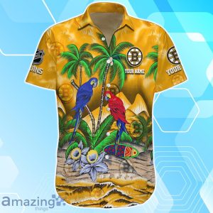 Boston Bruins Hawaiian Shirt Summer Gifts For Fans Custom Name Product Photo 2