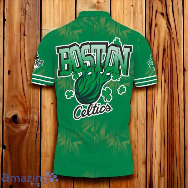 Boston Celtics Basketball Patrick's Day Art Design Basketball Polo Shirt Product Photo 3