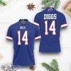 Buffalo Bill Stefon Diggs NFL Blue Inspired Style Polo Shirts Impressive Gift