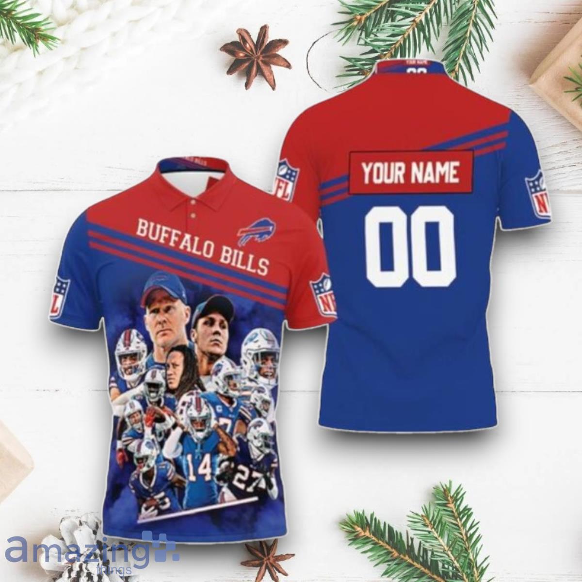 Buffalo Bills AFC East Division Champions Custom Number & Name Polo Shirts Impressive Gift image Buffalo Bills AFC East Division Champions Custom Number & Name Polo Shirts Impressive Gift Product Photo 1
