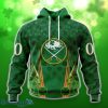 Buffalo Sabres Full Green Design For St. Patrick’s Day 3D Shirt Hoodies Custom Number & Name