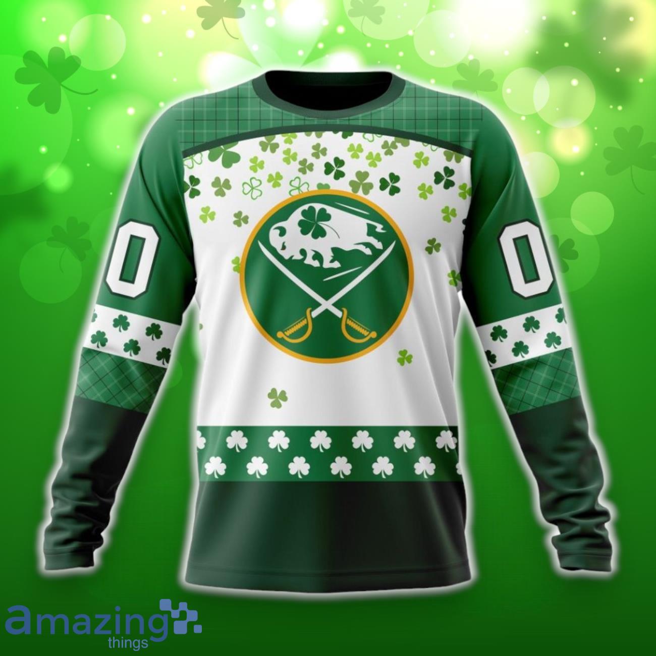 Buffalo Sabres Special Design For St. Patrick Day 3D Shirt Hoodies Custom Number & Name image Buffalo Sabres Special Design For St. Patrick Day 3D Shirt Hoodies Custom Number & Name Product Photo 4