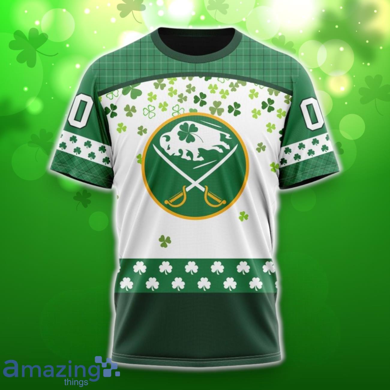 Buffalo Sabres Special Design For St. Patrick Day 3D Shirt Hoodies Custom Number & Name image Buffalo Sabres Special Design For St. Patrick Day 3D Shirt Hoodies Custom Number & Name Product Photo 6