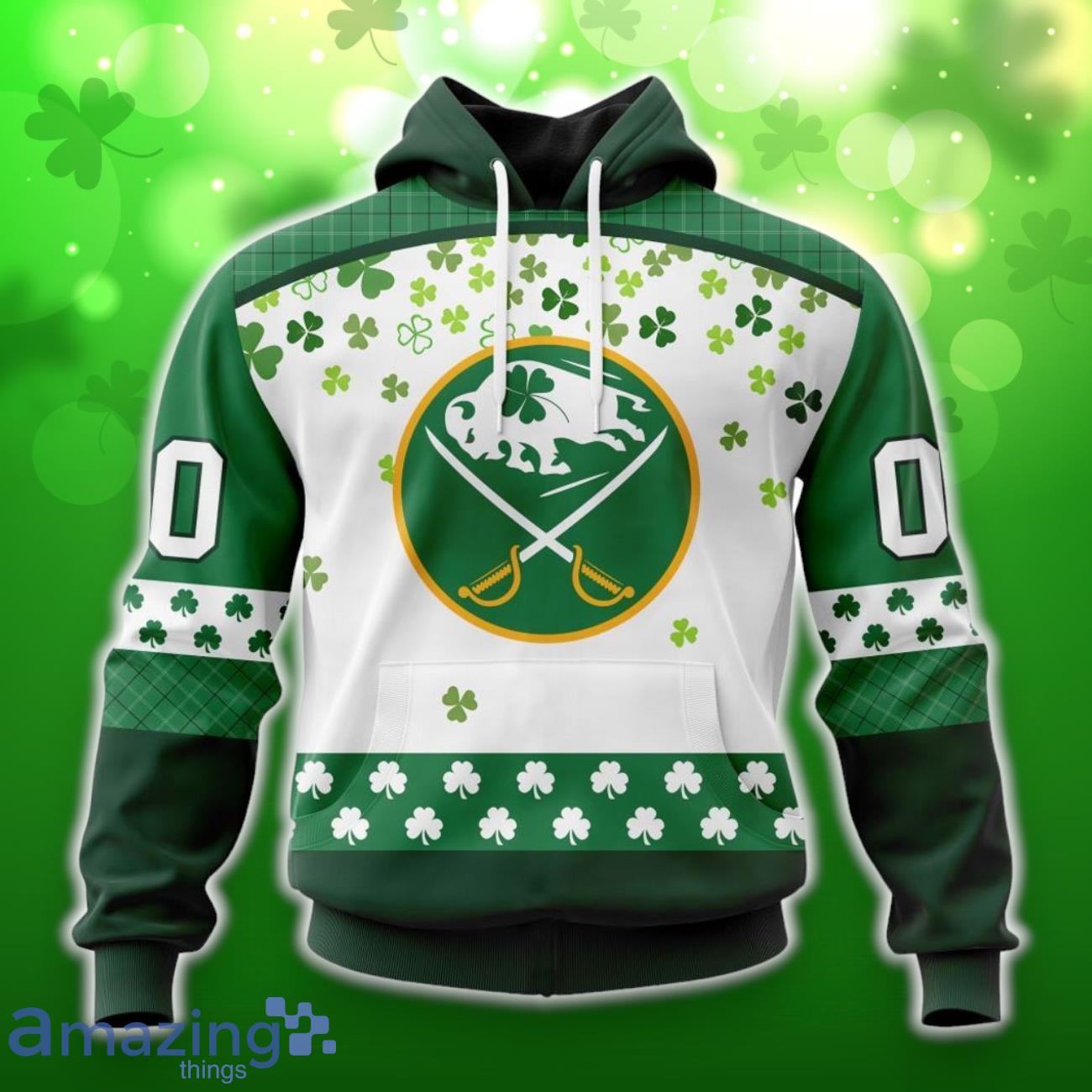 Buffalo Sabres Special Design For St. Patrick Day 3D Shirt Hoodies Custom Number & Name image Buffalo Sabres Special Design For St. Patrick Day 3D Shirt Hoodies Custom Number & Name Product Photo 1