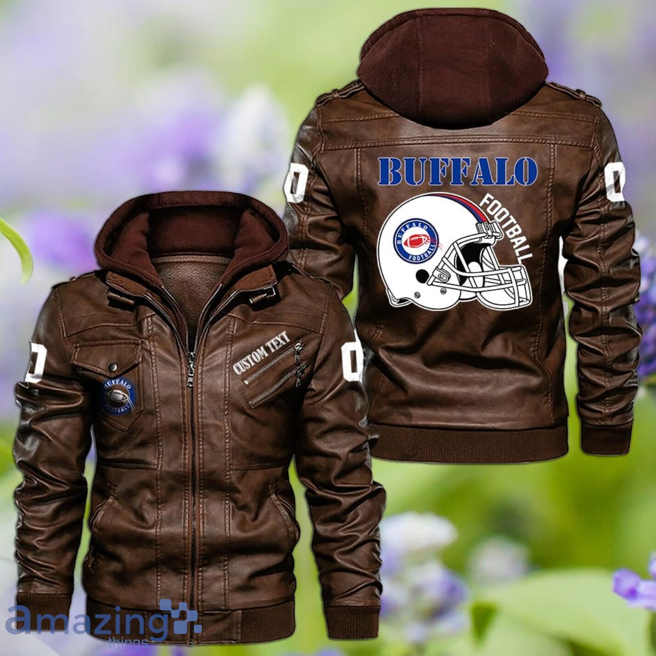 Buffalo Team Custom Name And Number 2D Leather Jacket Sport Gift image Buffalo Team Custom Name And Number 2D Leather Jacket Sport Gift Product Photo 1