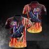 Carolina Hurricanes Fire  Pattern 3D Polo Shirt Sport Gift For Big Fans Limited Polo Shirt